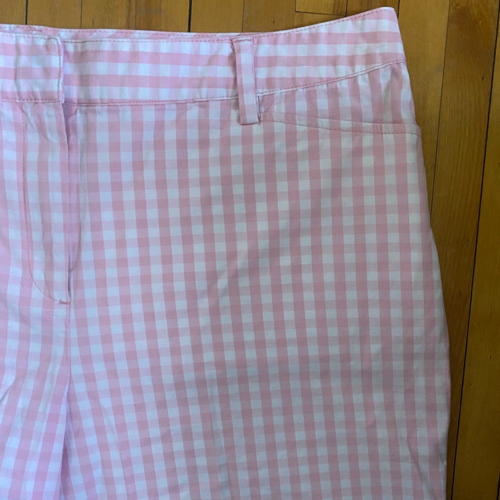 Lands' End Pink and White Gingham Women's Shorts